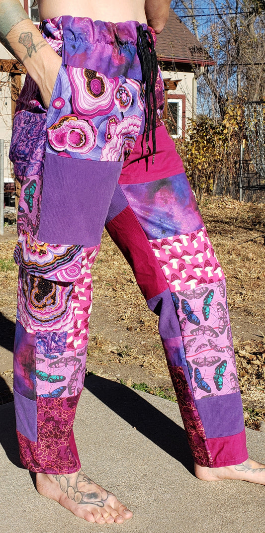 Extra Small Geode Patchwork Pants - Nothing is as it Seams