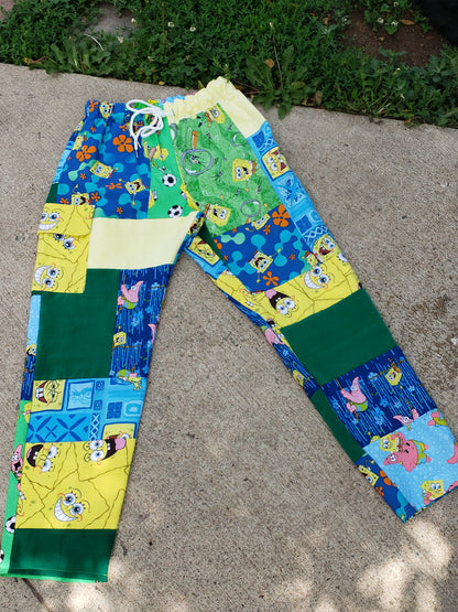 Medium Spongebob Patchwork Pants