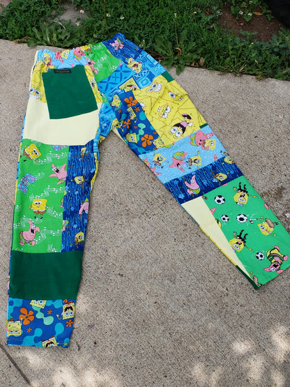 Medium Spongebob Patchwork Pants