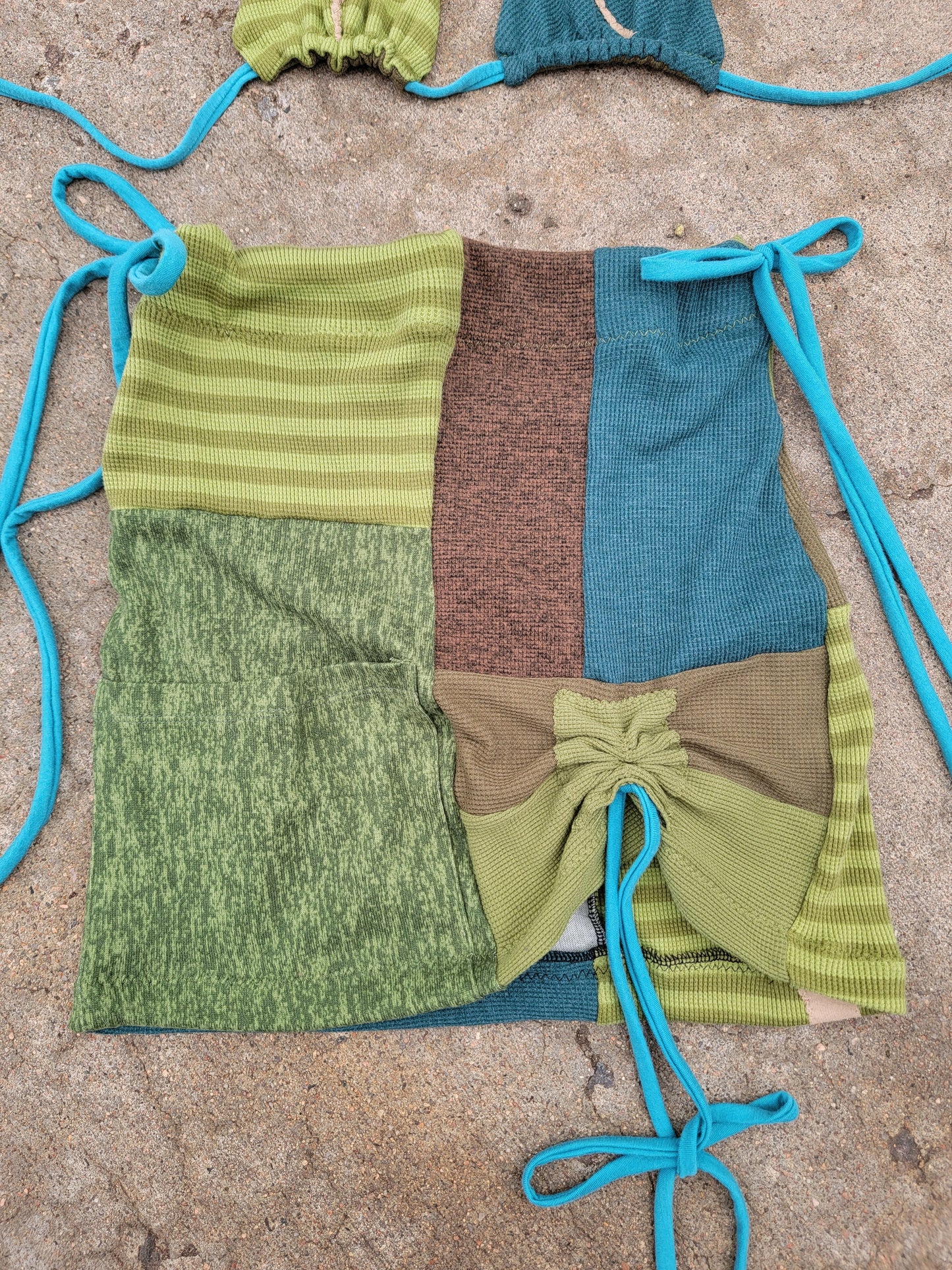 Bikini & Cinch Mini Skirt (S/M) - Nothing is as it Seams