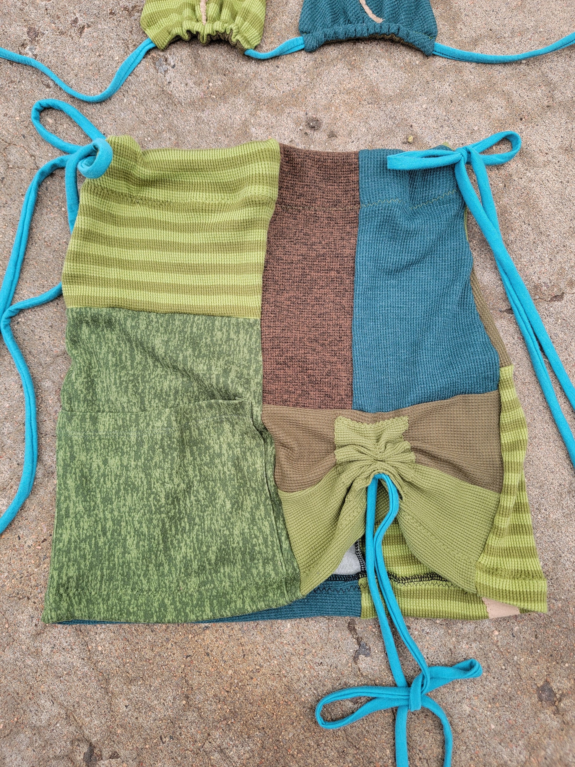 Bikini & Cinch Mini Skirt (S/M) - Nothing is as it Seams