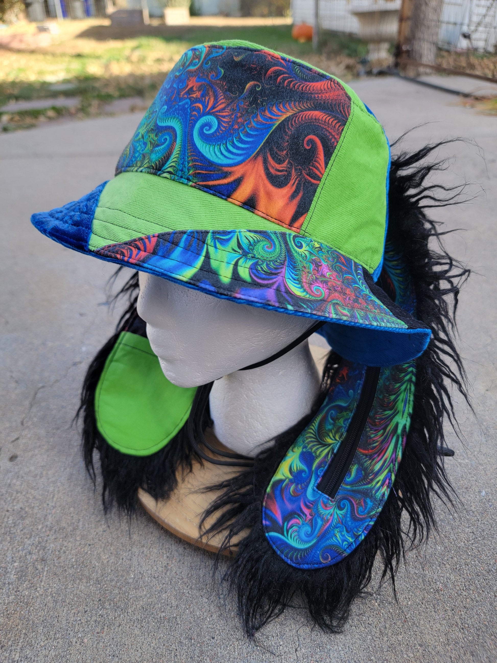 Blue Rainbow Fractal Astral Bunny - Nothing is as it Seams