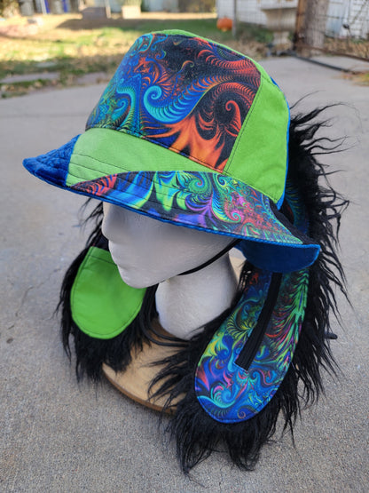 Blue Rainbow Fractal Astral Bunny - Nothing is as it Seams