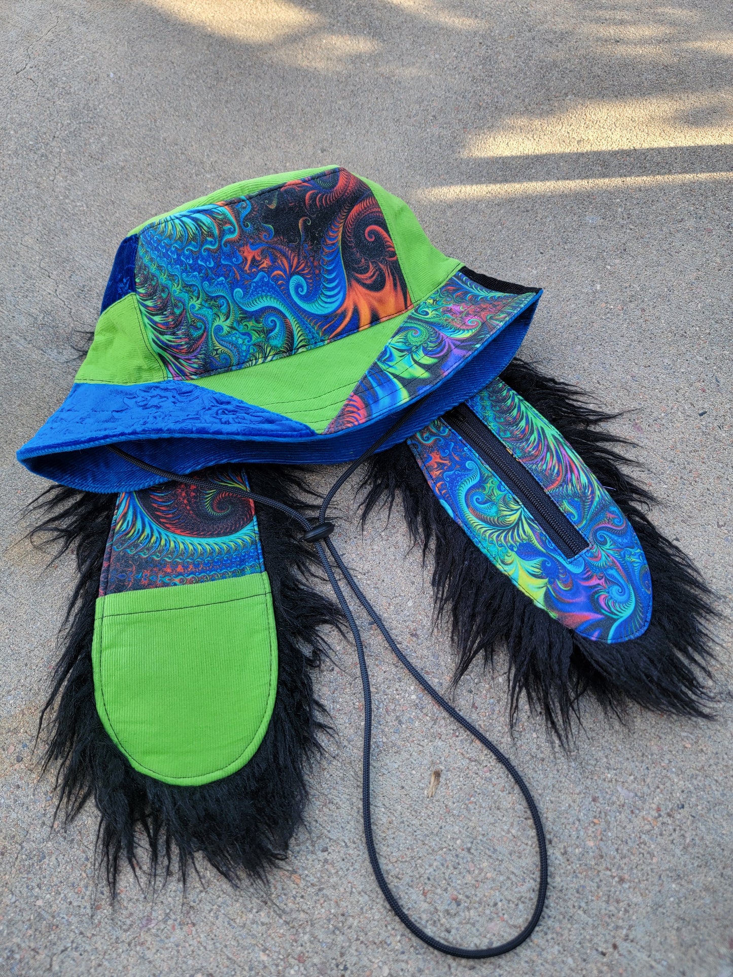 Blue Rainbow Fractal Astral Bunny - Nothing is as it Seams