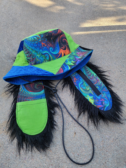 Blue Rainbow Fractal Astral Bunny - Nothing is as it Seams