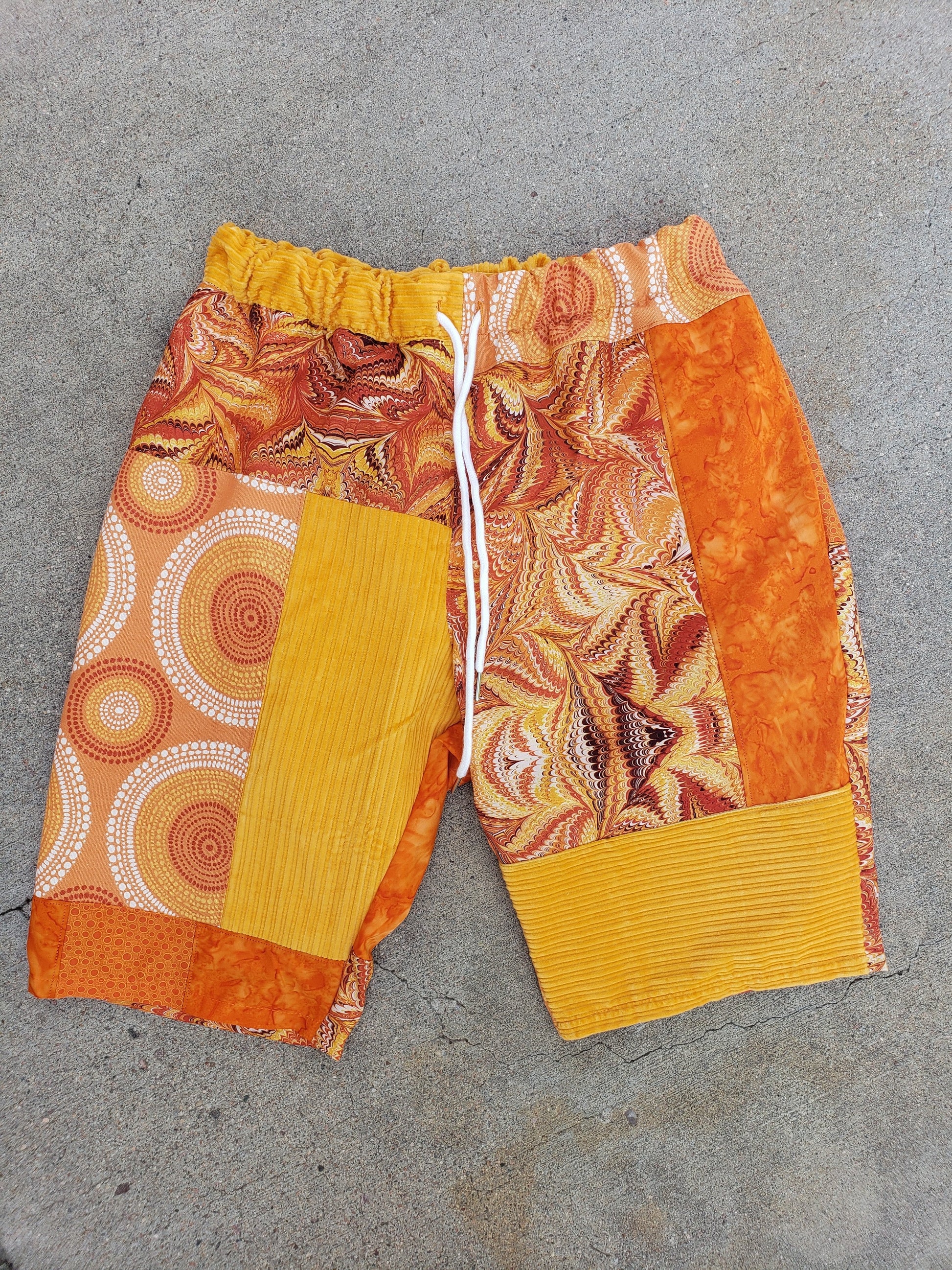 (L) Orange Sunshine Shorts - Nothing is as it Seams