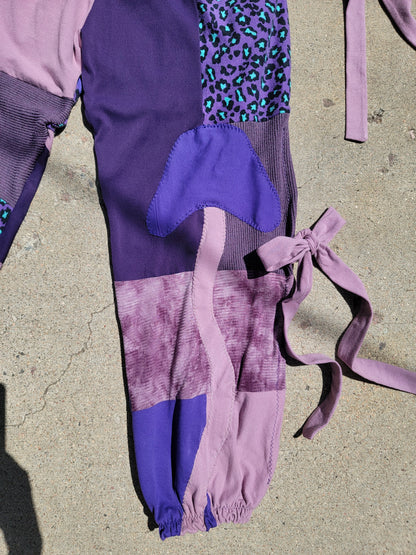 (L) Patchwork Crop Tee & Side-Tie Pants - Nothing is as it Seams