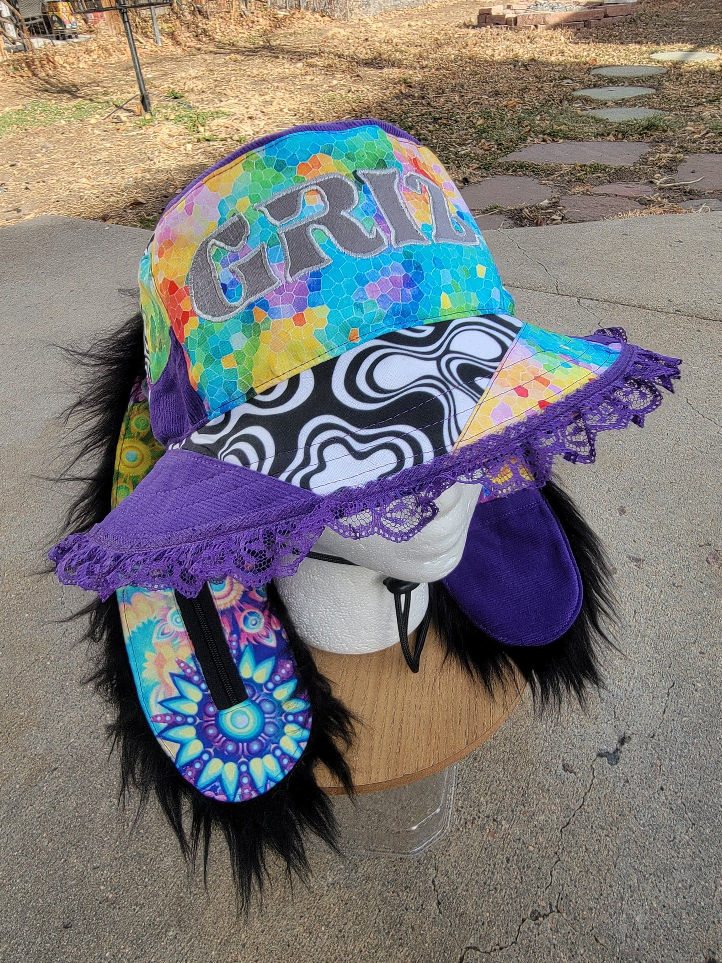 (L) Prismatic Pixels GRIZ Bunny Bucket - Nothing is as it Seams