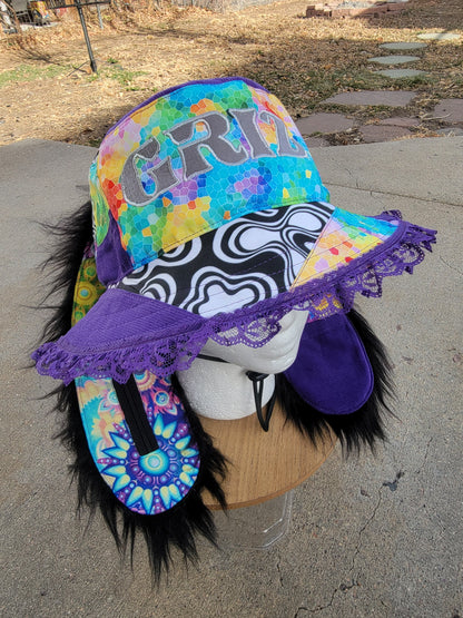 (L) Prismatic Pixels GRIZ Bunny Bucket - Nothing is as it Seams