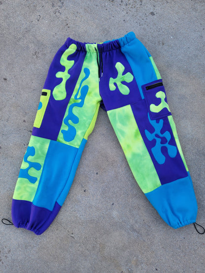 (L) Slimeball Patchwork Cargo Sweats - Nothing is as it Seams
