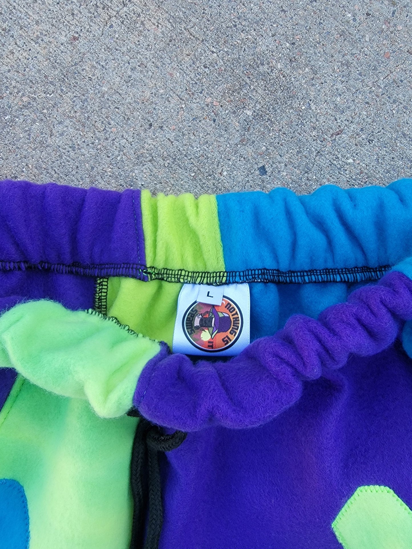(L) Slimeball Patchwork Cargo Sweats - Nothing is as it Seams
