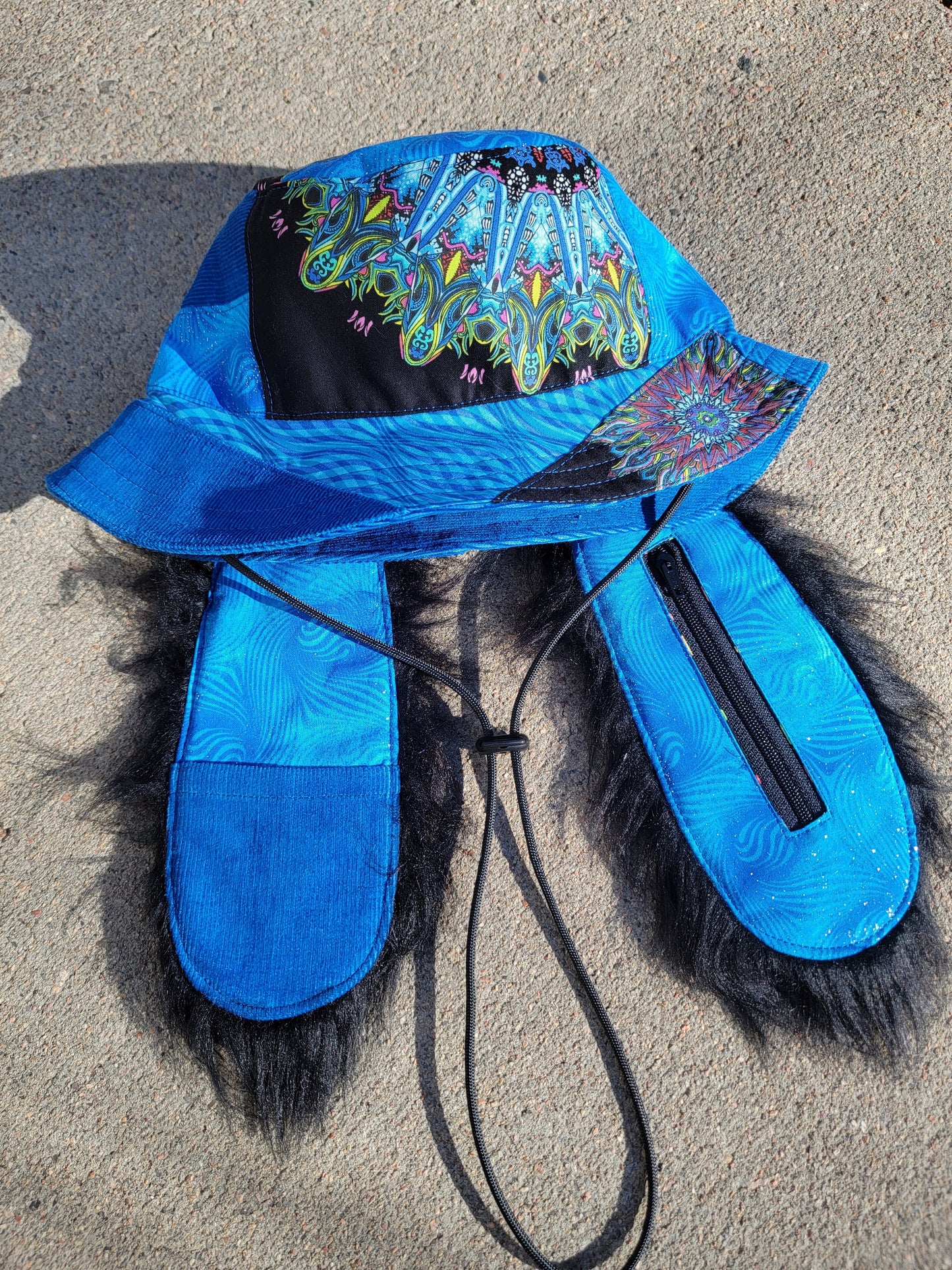 Mandala Blues Bunny Bucket - Nothing is as it Seams