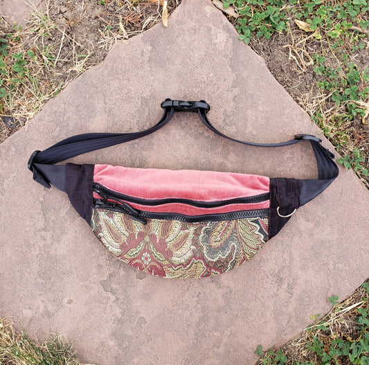 Pink Jaquard Fanny Pack - Nothing is as it Seams