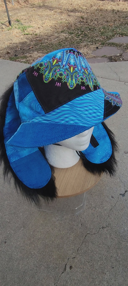Mandala Blues Bunny Bucket