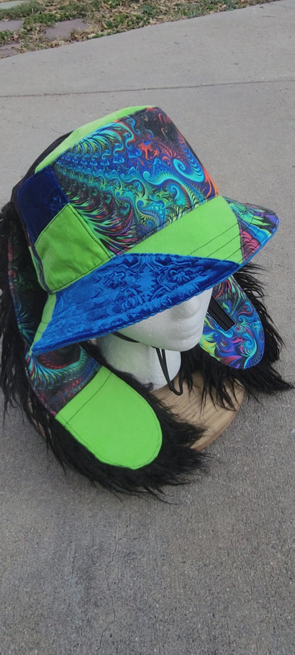 Blue Rainbow Fractal Astral Bunny