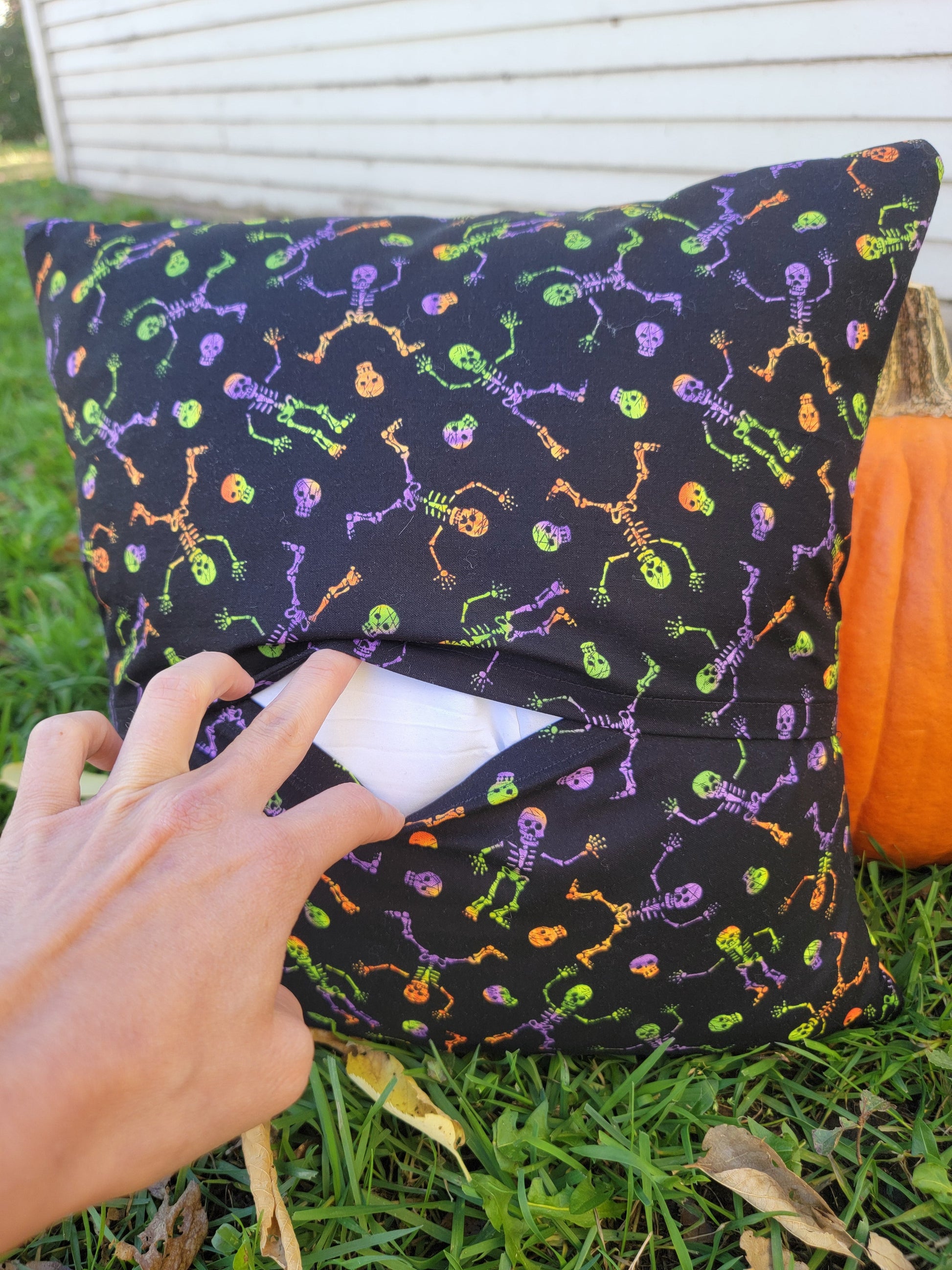 Quilted Halloween Pillow - Nothing is as it Seams