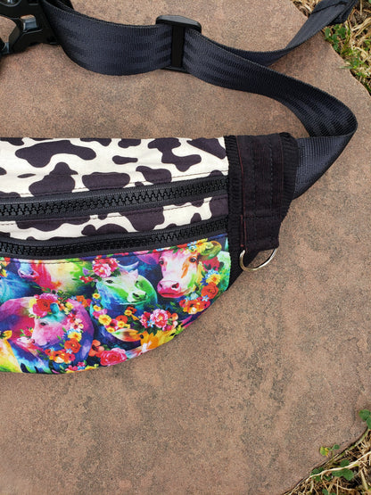 Rainbow Bovine Fanny Pack - Nothing is as it Seams