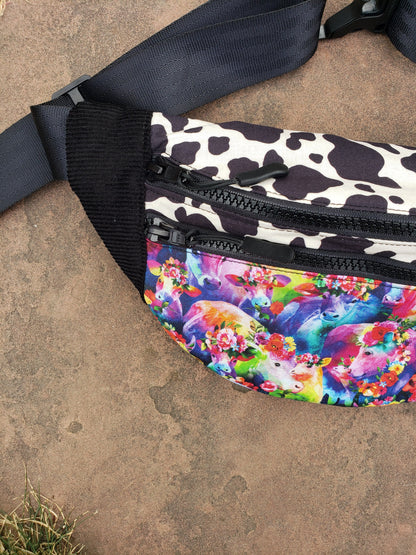 Rainbow Bovine Fanny Pack - Nothing is as it Seams