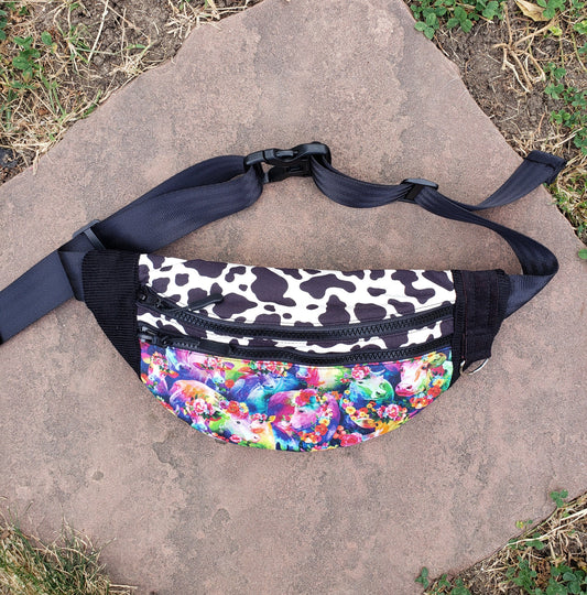 Rainbow Bovine Fanny Pack - Nothing is as it Seams