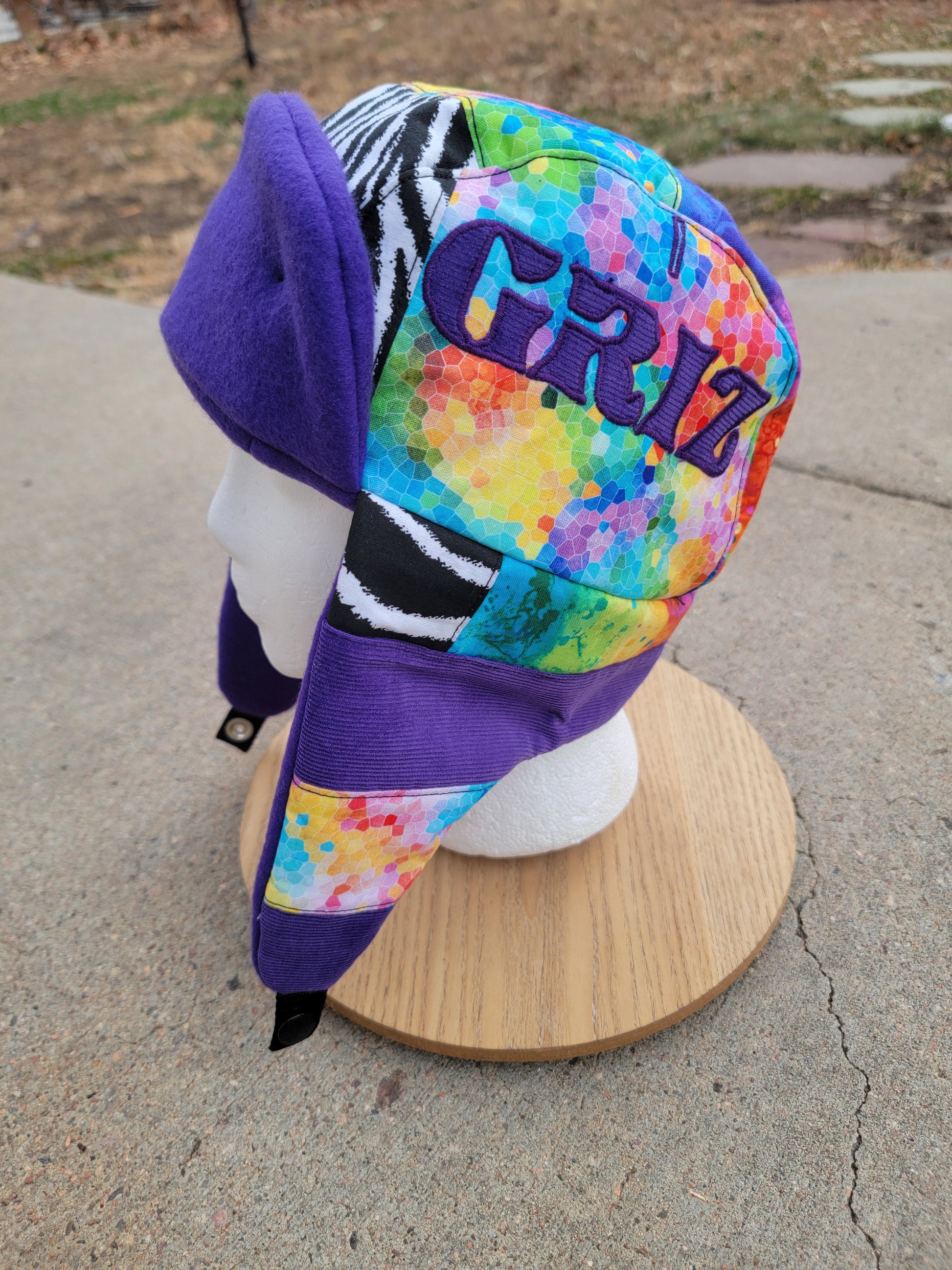 Rainbow Stripe GRIZ Trapper - Nothing is as it Seams