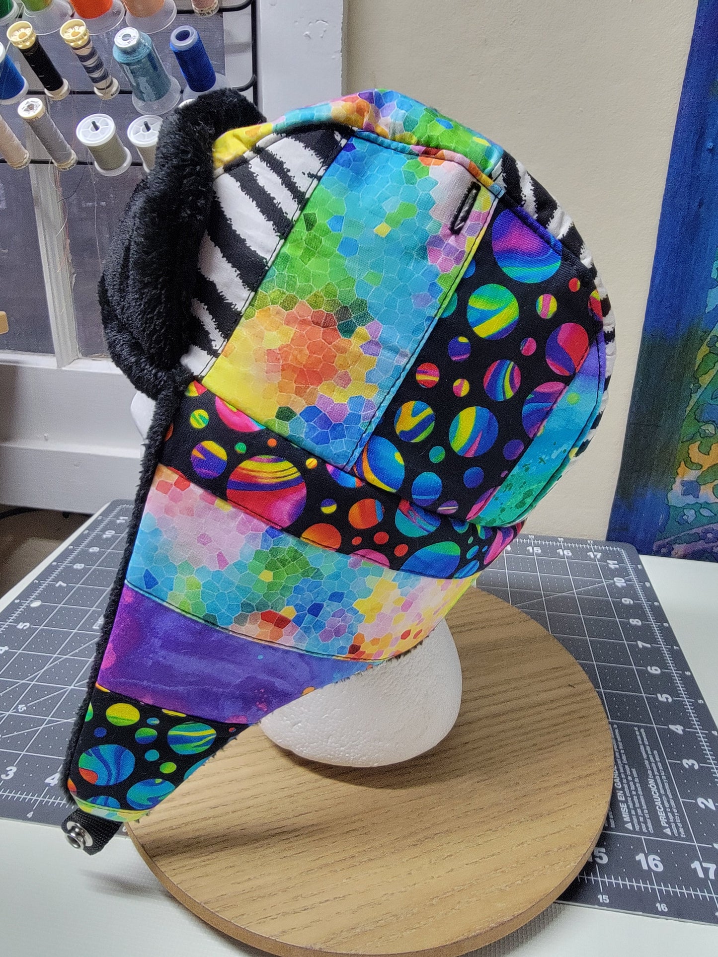 Rainbow Stripe GRIZ Trapper - Nothing is as it Seams