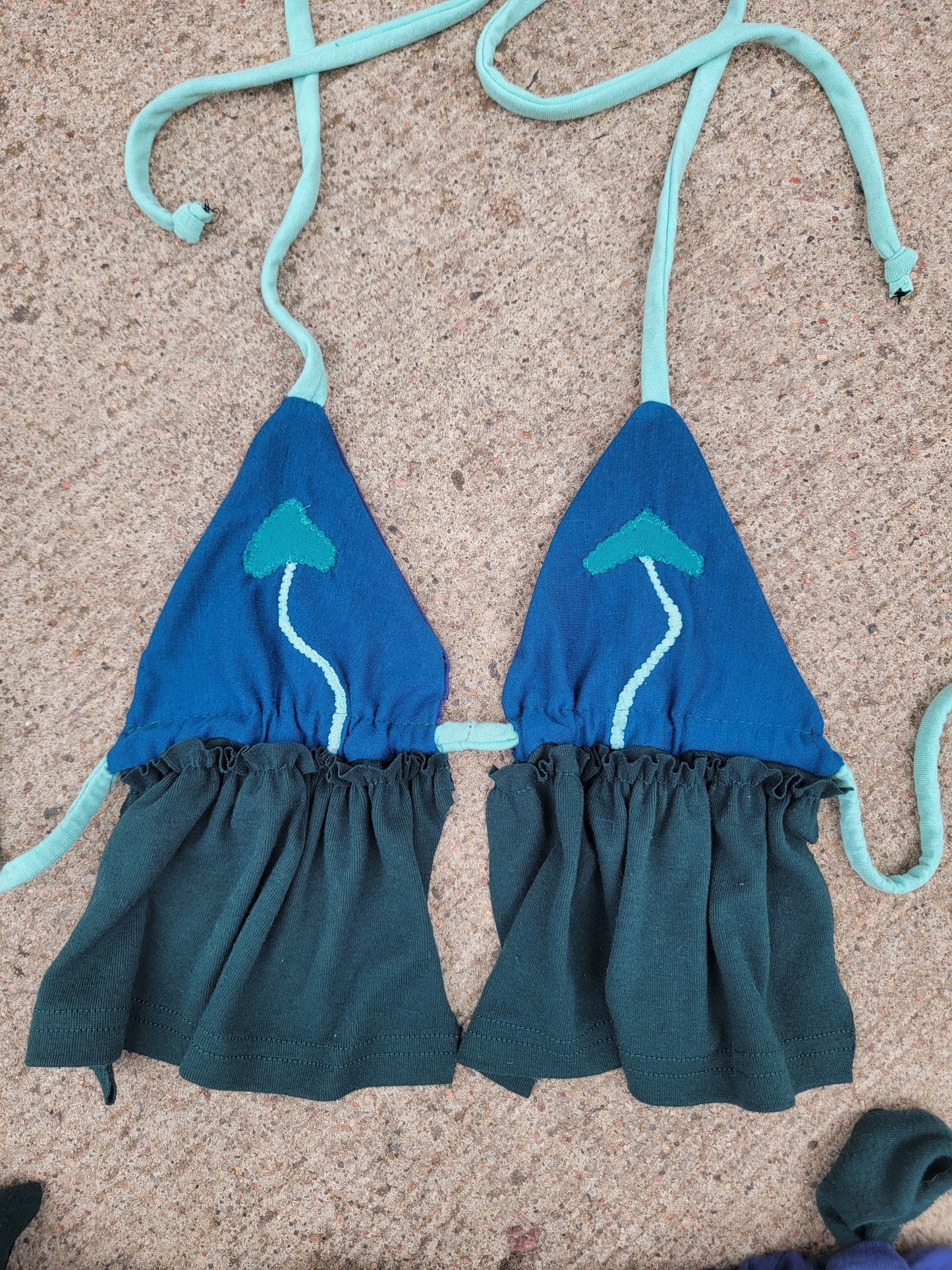 S/M Bikini Top & Patchwork Side-Tie Pants - Nothing is as it Seams