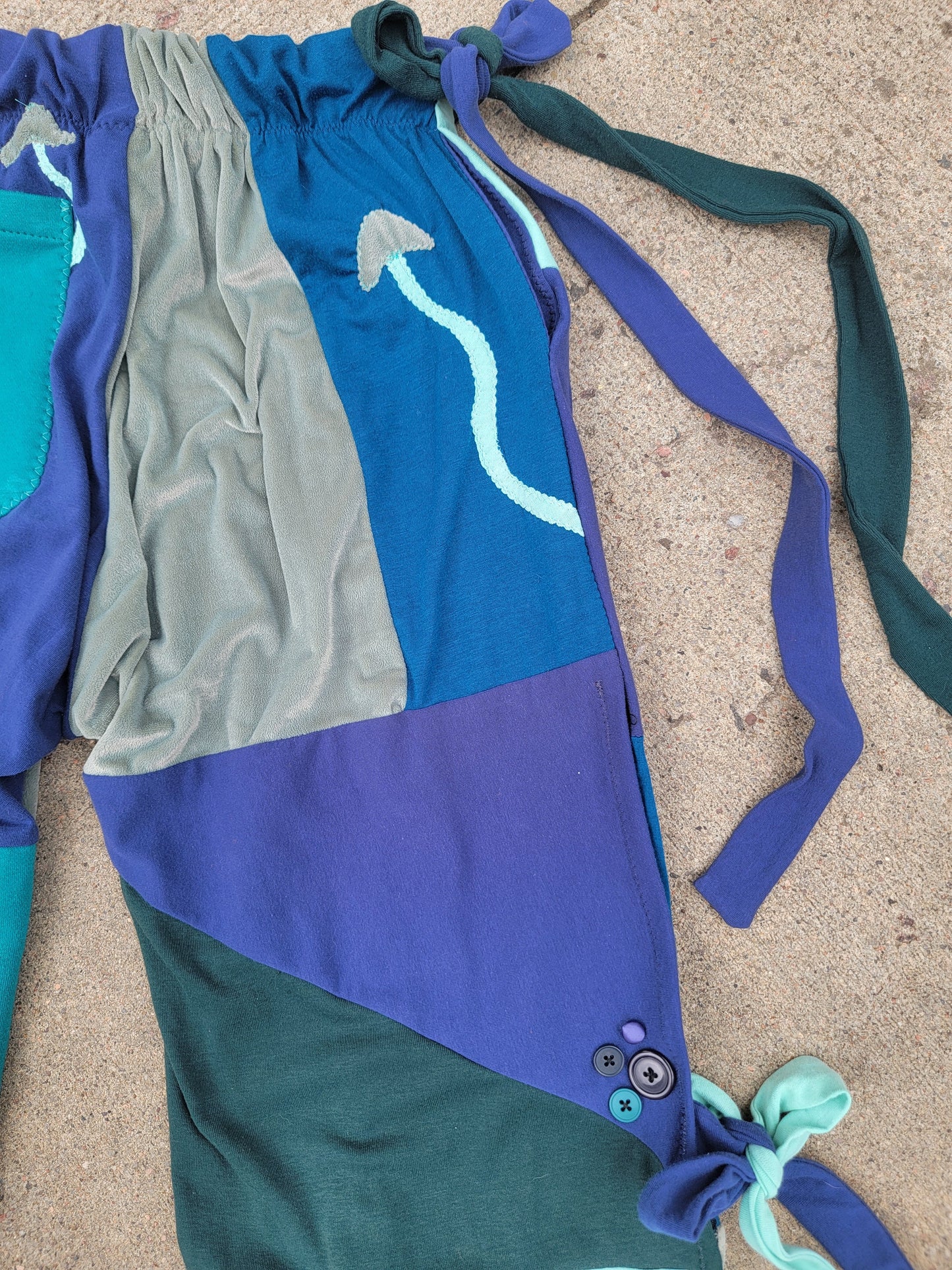 S/M Bikini Top & Patchwork Side-Tie Pants - Nothing is as it Seams