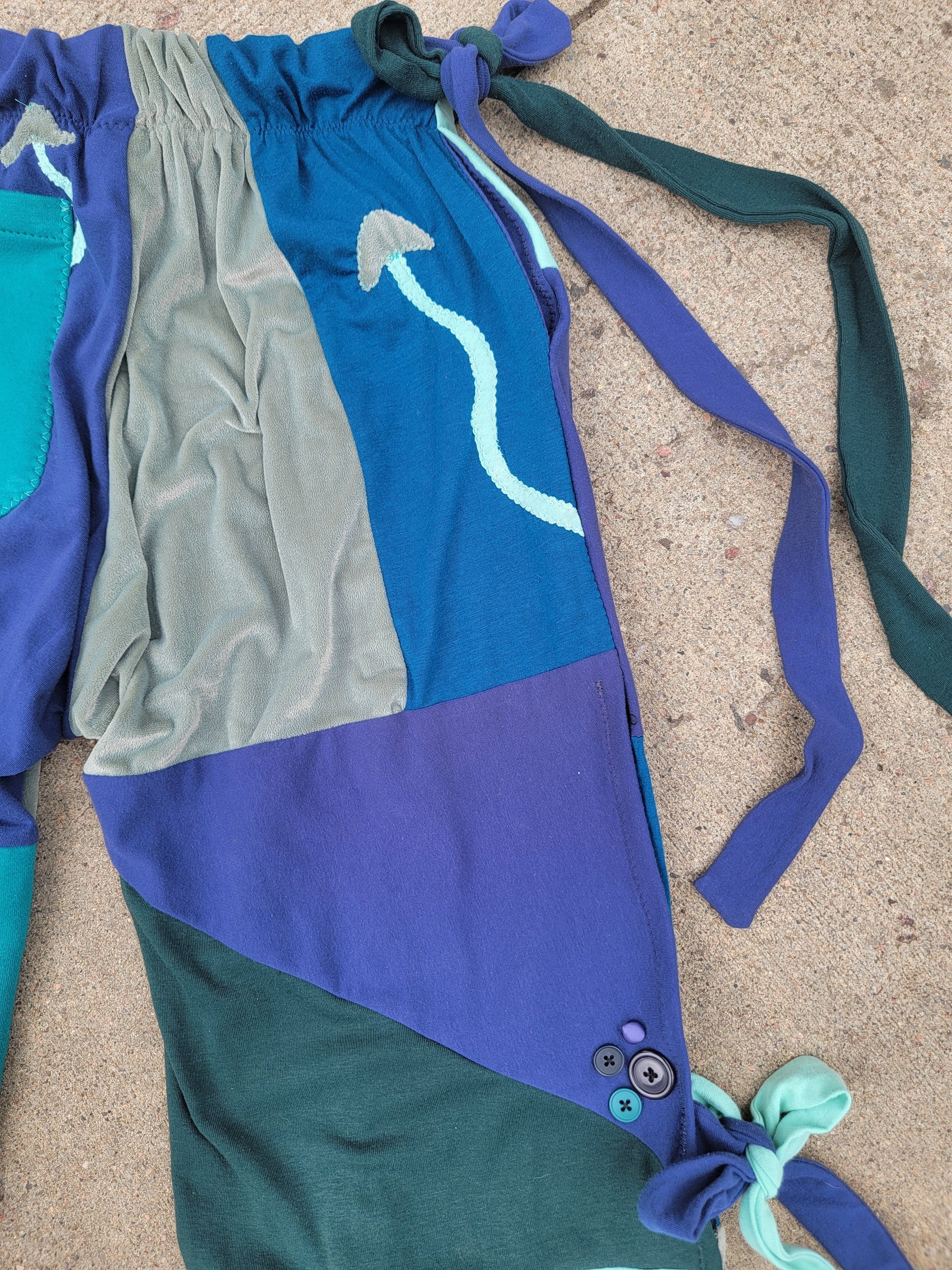 S/M Bikini Top & Patchwork Side-Tie Pants - Nothing is as it Seams