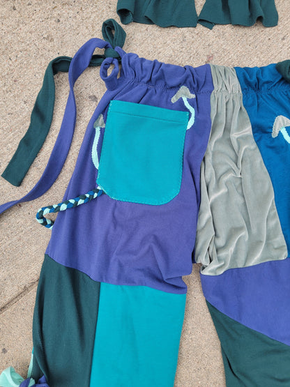 S/M Bikini Top & Patchwork Side-Tie Pants - Nothing is as it Seams