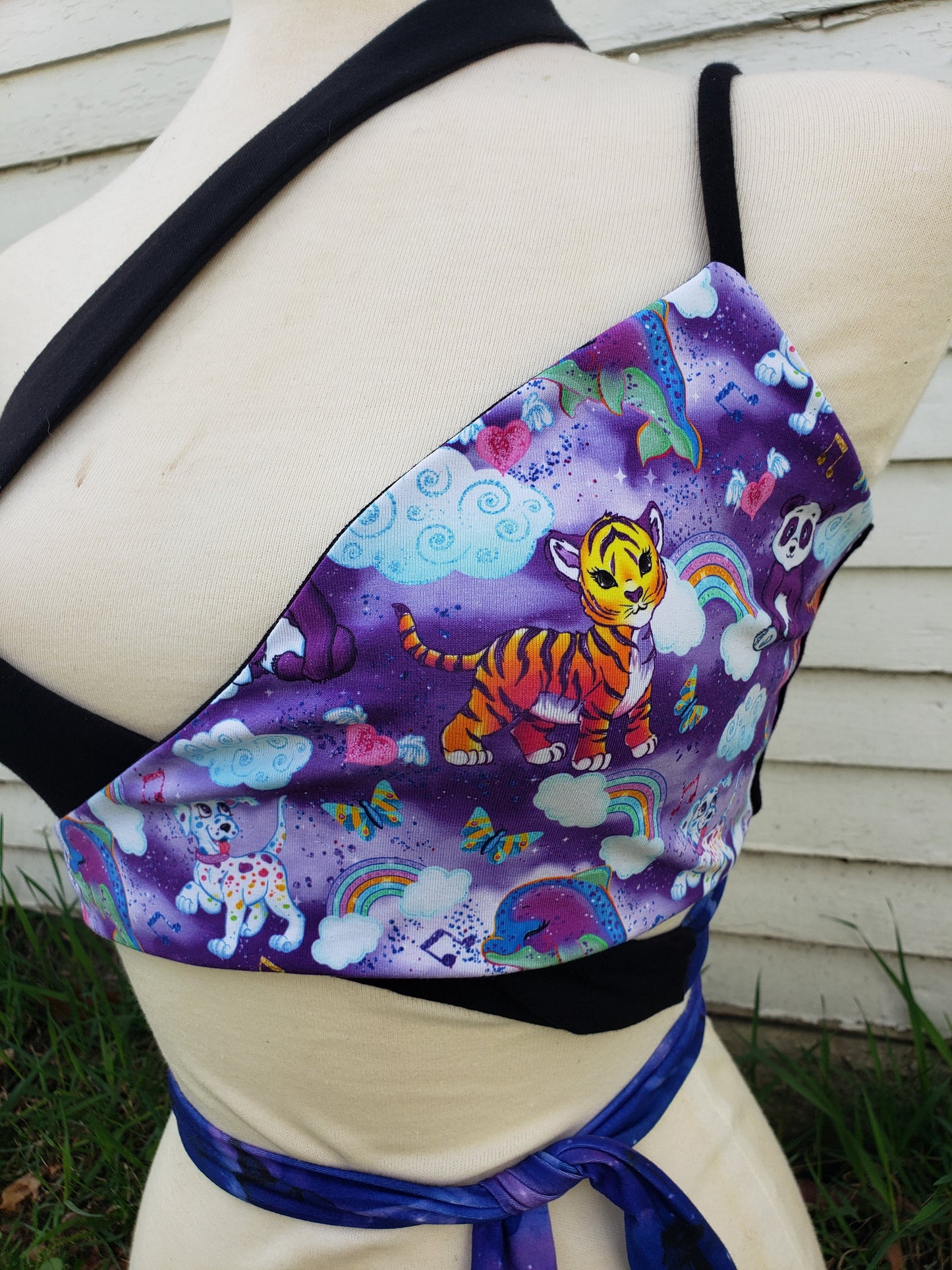 Small Lisa Frank Wrap Top - Nothing is as it Seams