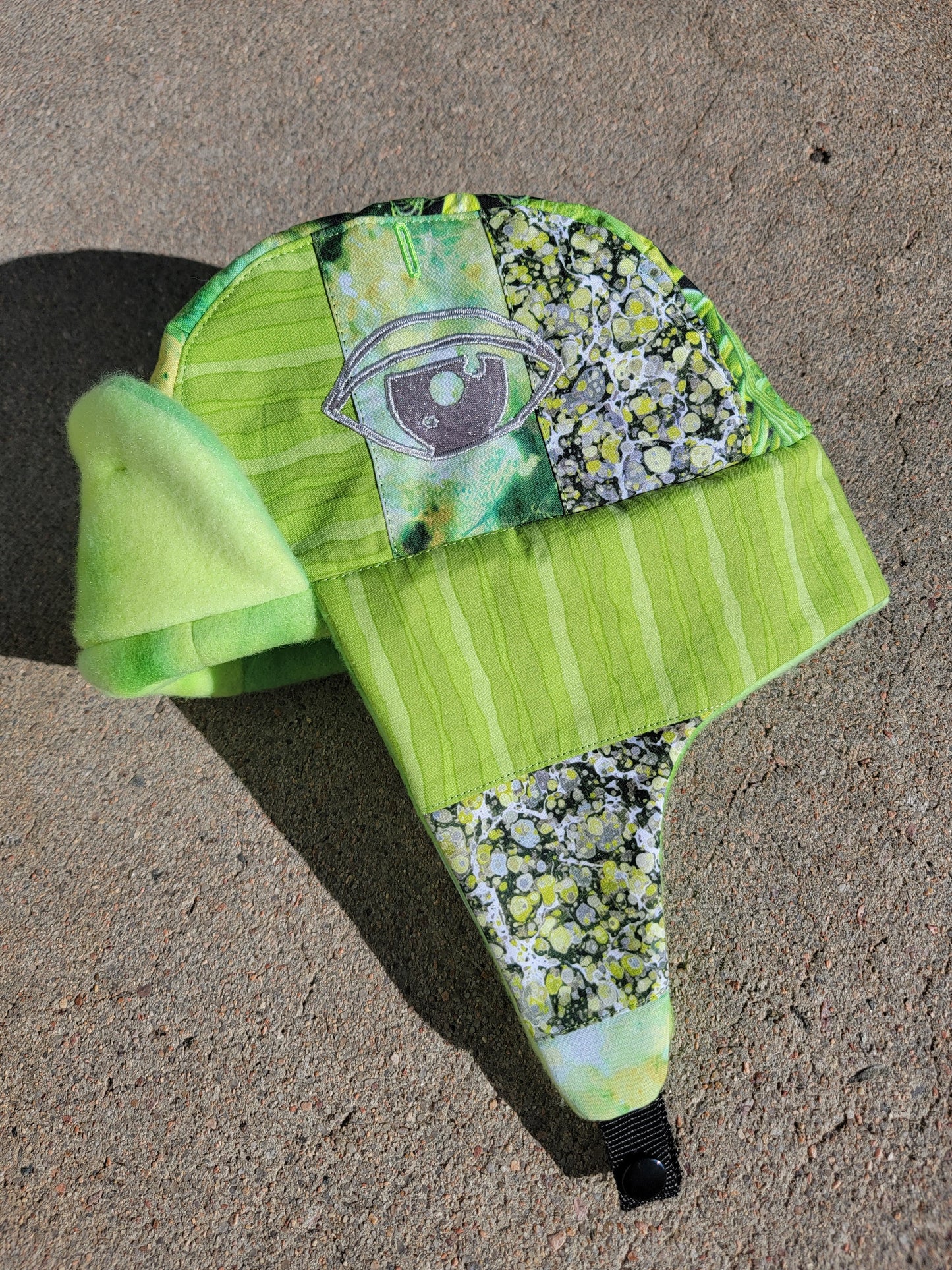 Third Eye Lime Trapper Hat - Nothing is as it Seams