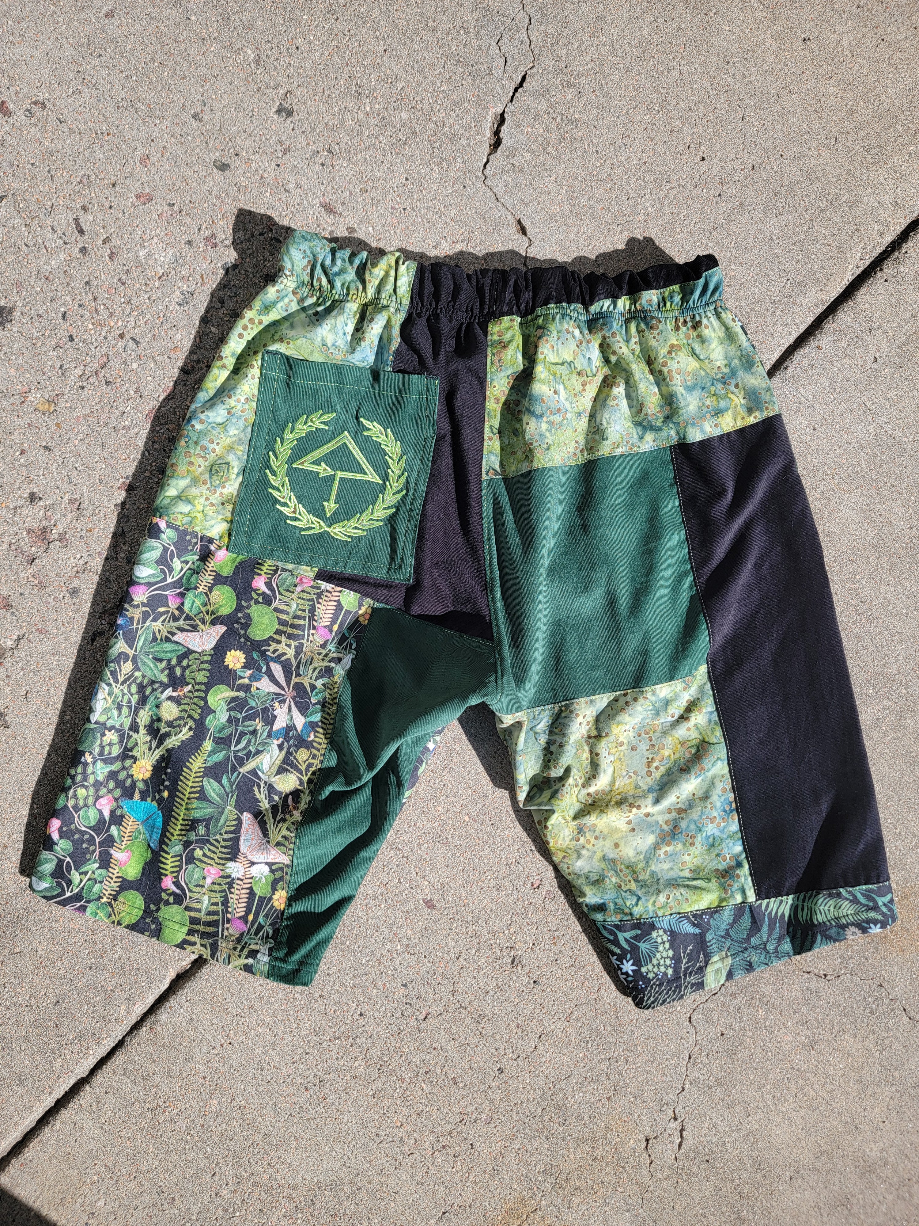 Trees Patchwork Shorts 2 - Nothing is as it Seams