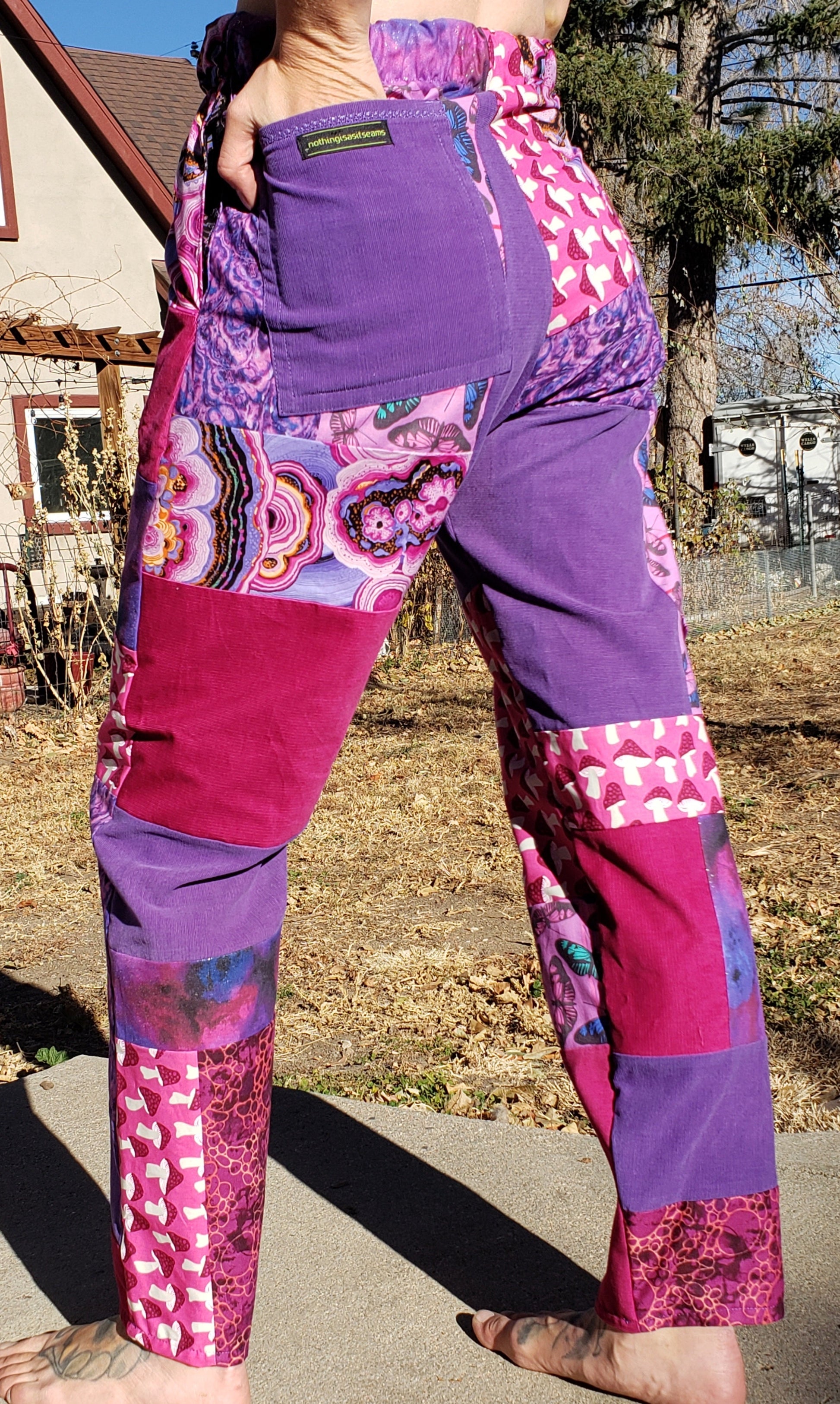 Extra Small Geode Patchwork Pants - Nothing is as it Seams