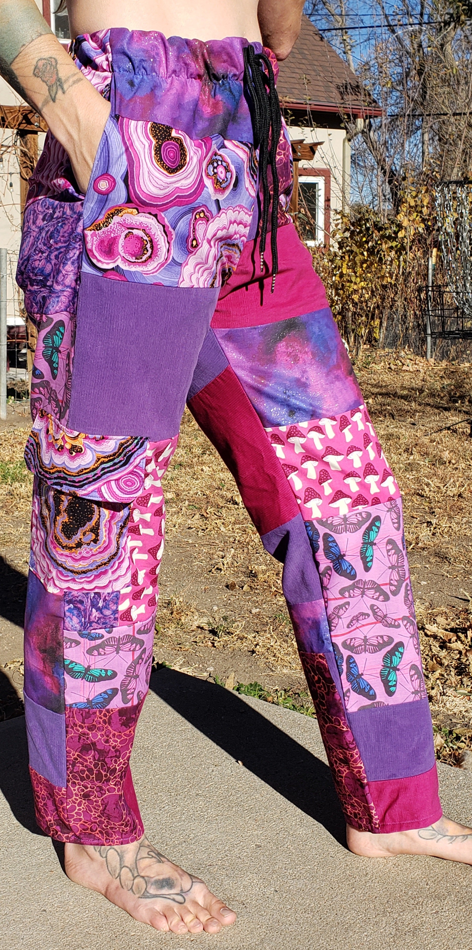 Extra Small Geode Patchwork Pants - Nothing is as it Seams